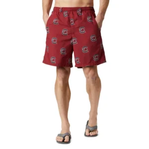 Men's Garnet South Carolina Gamecocks Backcast III Printed Shorts