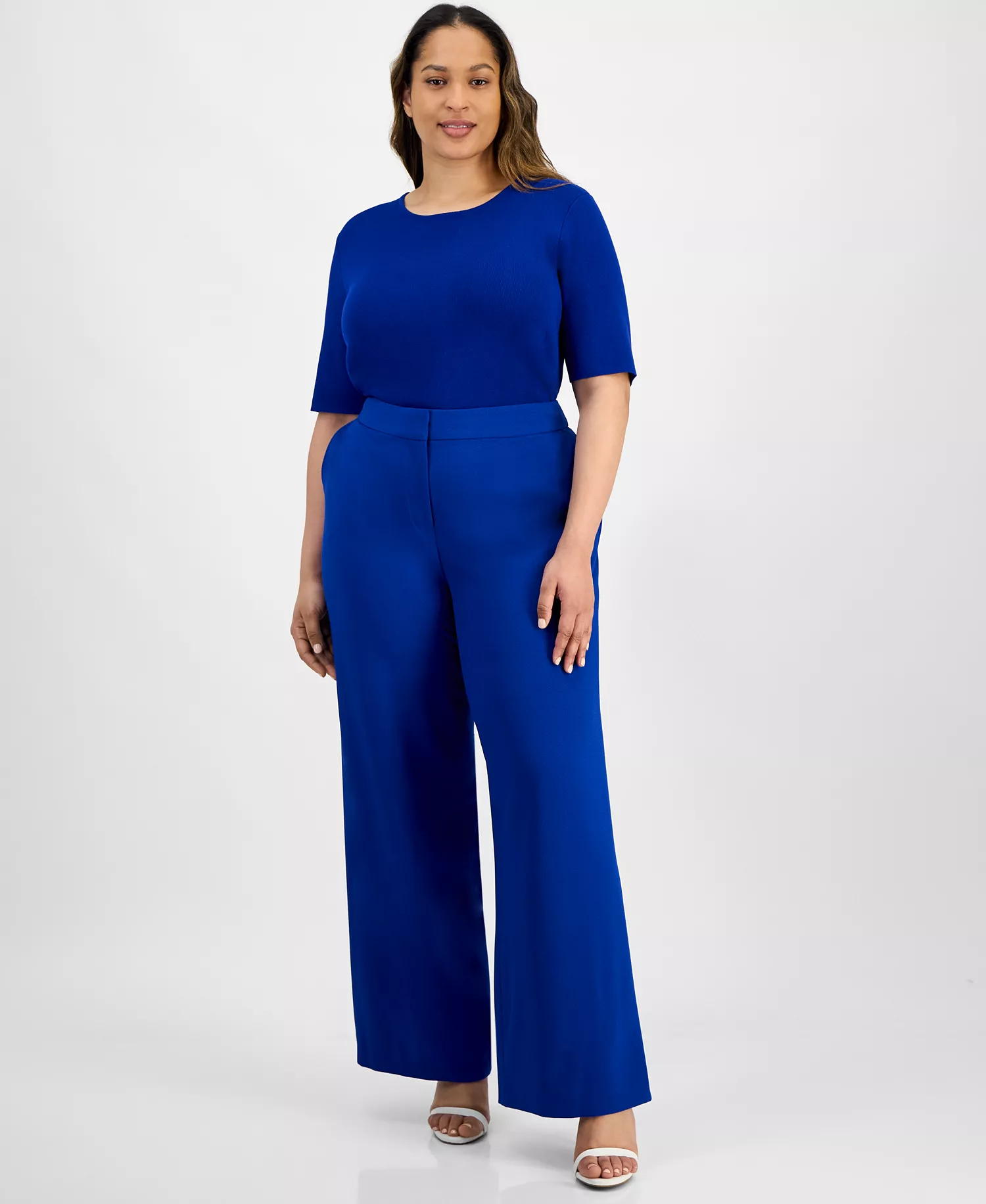 mni-9cdd9e749f24132bc9f8d5f17da9e298 Plus Size Wide-Leg Pants — изображение 4