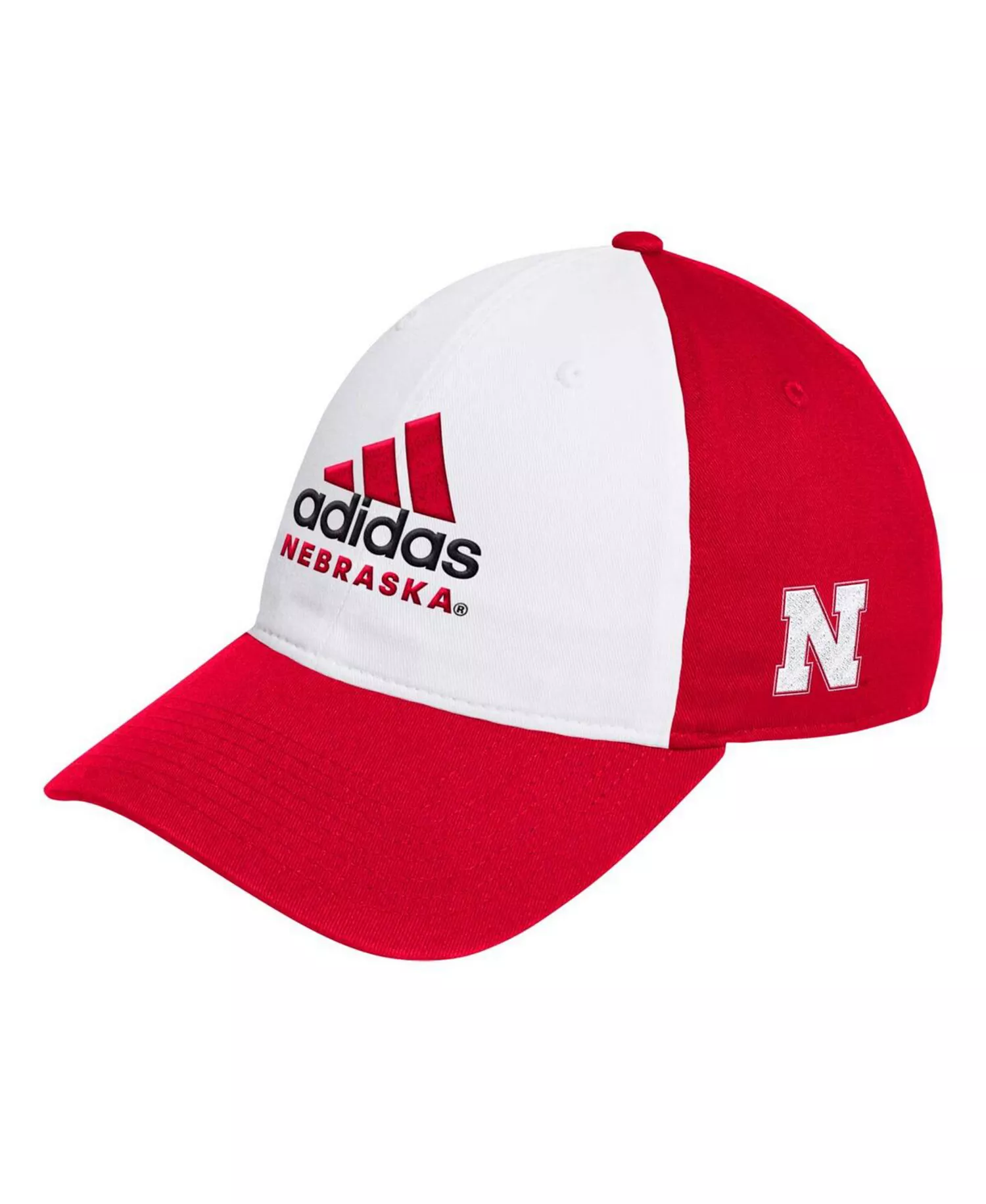 mni-9d1ef9a61f1ddf05f3b82b26e4f237f1 Men's White/Scarlet Nebraska Huskers Slouch Adjustable Hat