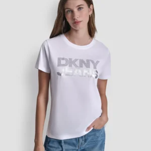 Women's Crew Neck Stacked Rhinestone T-Shirt