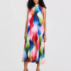 Women's Pleated Chiffon Dress
