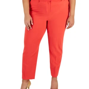 Plus Size Classic Mid Rise Ankle Pants