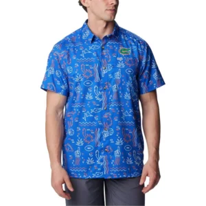 Men's Royal Florida Gators Super Slack Tide Omni-Wick Button-Up Shirt