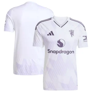 Men's White Manchester United 2025/26 Away Replica Jersey