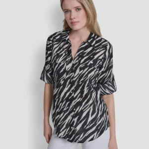 Women's Printed Long-Sleeve Shirt