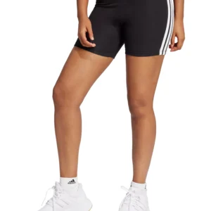 Women's Essentials 3-Stripe High-Rise Bike Shorts