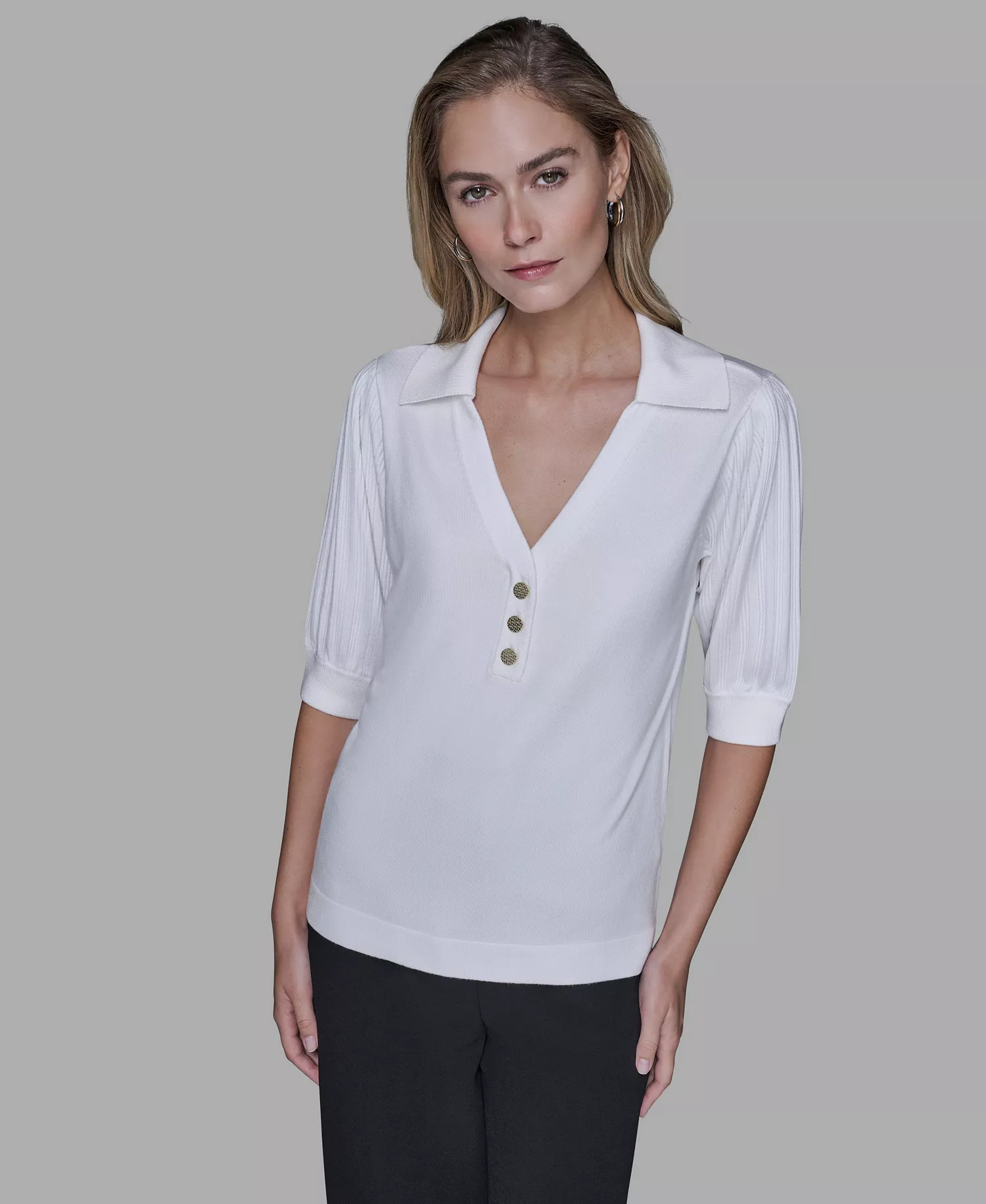 mni-a0ce265279c1c8eac8985c8193044e38 Women's V-Neck Top — изображение 3
