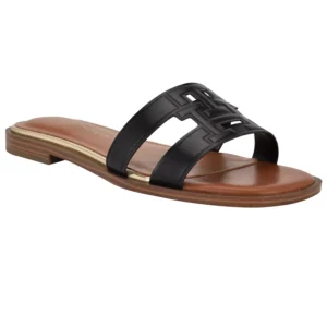 Women's Terenz Logo Strap Flat Slide Sandals