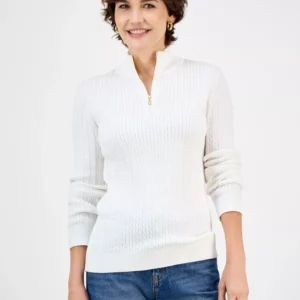 Nautica Women's Cotton Mock-Neck Sweater, Online Only