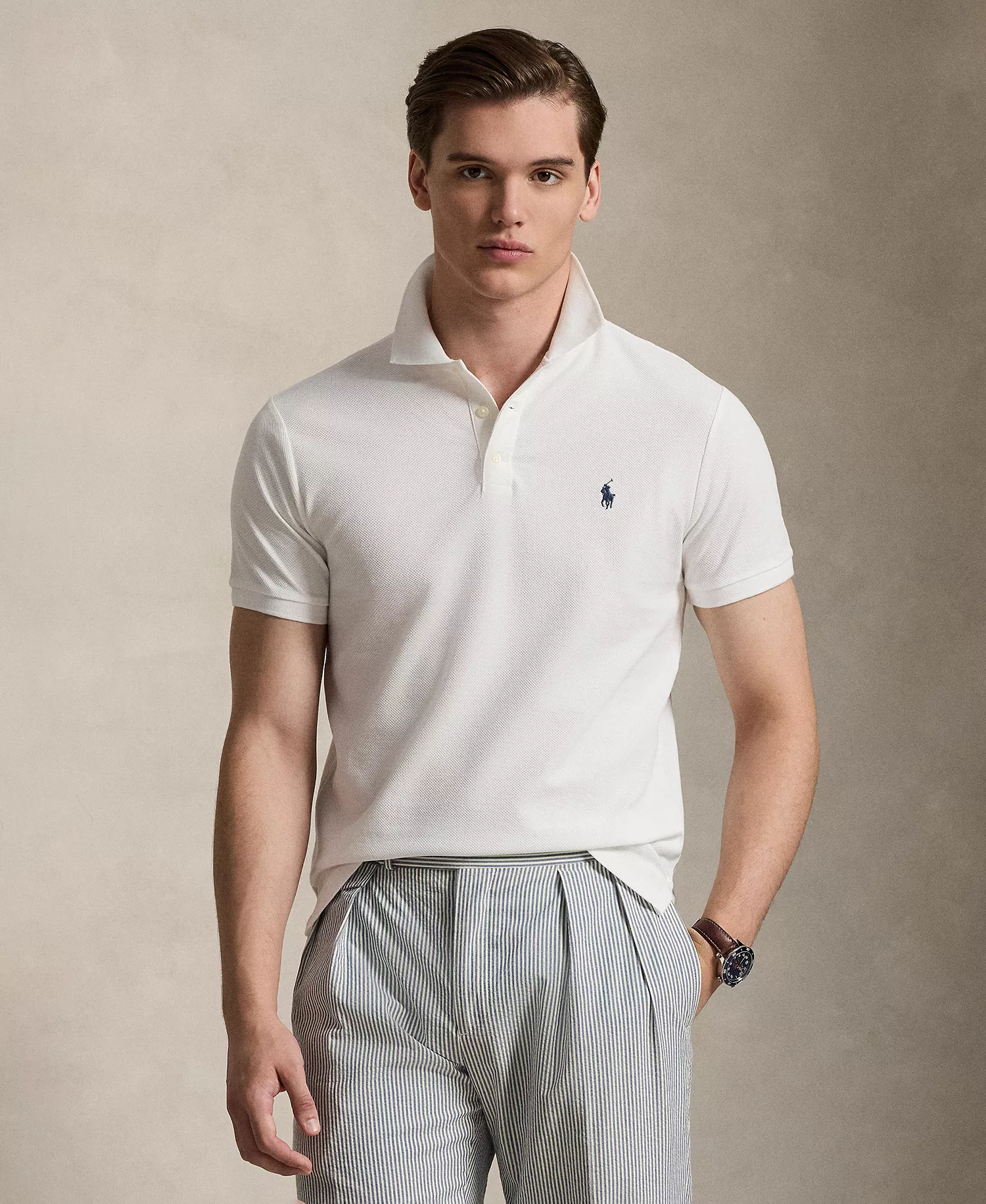mni-a2c1fc1b1ac4b2f8ab08d12fce8ca602 Custom Slim Fit Honeycomb-Mesh Polo — изображение 4