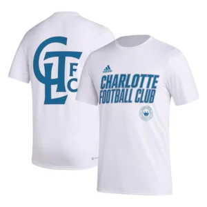 Men's White Charlotte FC Team Jersey Hook AEROREADY T-shirt