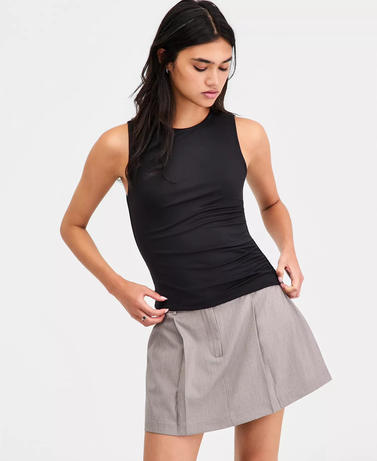 mni-a499192c0abf8b3d9377e0e308cabec7 Women's Sleeveless Ruched Top, Macy's Exclusive