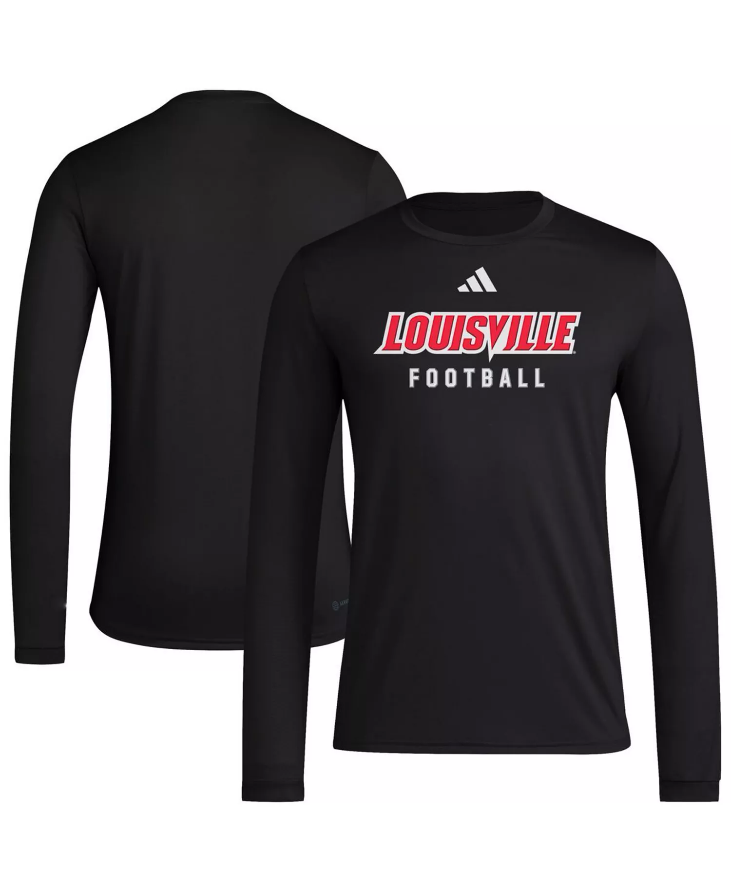 mni-a5085f4875845b21d08f3ee0152ba4ac Men's Black Louisville Cardinals Locker Practice Football Pre-Game Long Sleeve T-Shirt