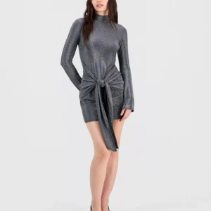 Women's Tie-Front Shine Minidress, Macy's Exclusive