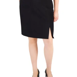 Plus Faux Double-Breasted Jacket & Pencil Skirt