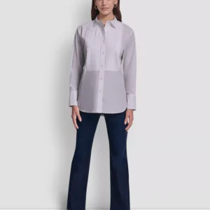 Women's Pleat Front Long Sleeve Shirt