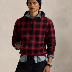 Men's Plaid Long-Sleeve Hoodie