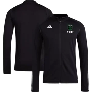 Men's Black Austin FC 2023 On-Field AEROREADY Full-Zip Training Top