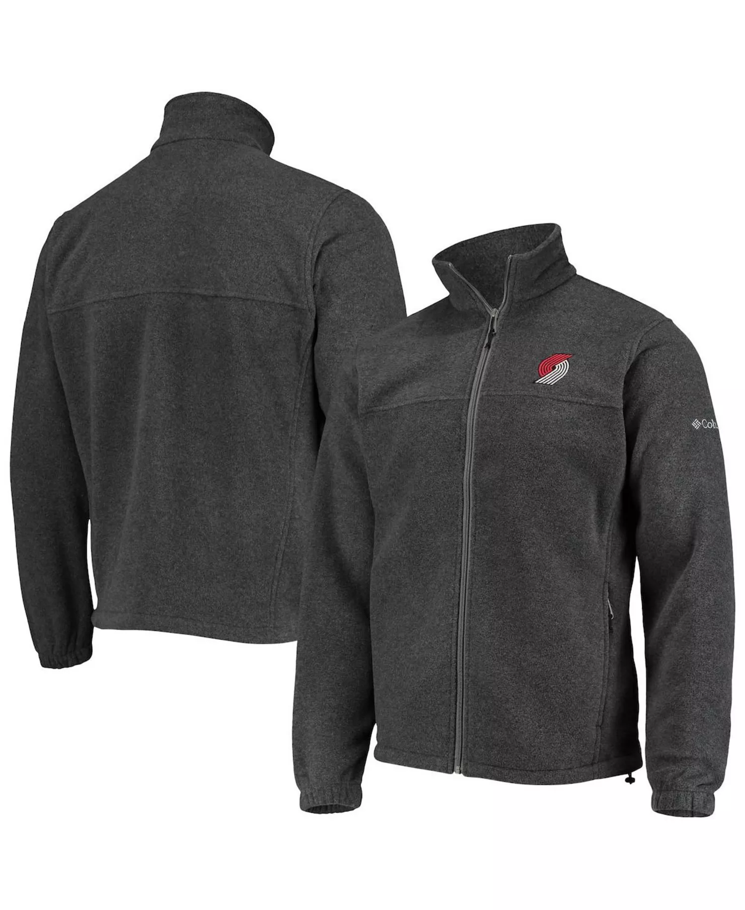 mni-aaab51327231cc9355e00b3dfa6c40ab Men's Portland Trail Blazers Heathered Charcoal Flanker Full-Zip Jacket