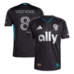 Men's Ashley Westwood Black Charlotte FC 2025 Fortress Kit Authentic Player Jersey