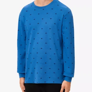 Men's All Over Crocodile Waffle-Knit Thermal Shirt