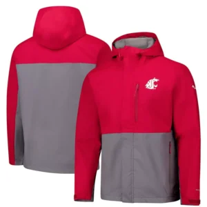 Men's Crimson Washington State Cougars Field Bound Omni-Tech Full-Zip Jacket