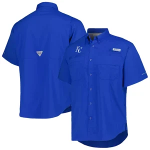 Men's Royal Kansas City Royals Tamiami Omni-Shade Button-Down Shirt