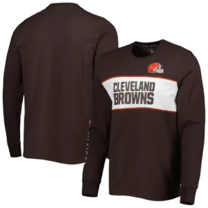 Men's Brown Cleveland Browns Peter Team Long Sleeve T-shirt