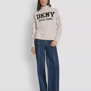 Women's Intarsia Logo Turtleneck Sweater
