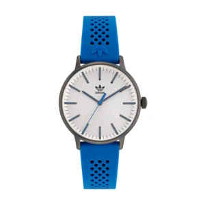 Unisex Three Hand Code One Blue Silicone Strap Watch 38mm