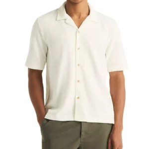 Men's Short-Sleeve Vertical Textured Polo Shirt