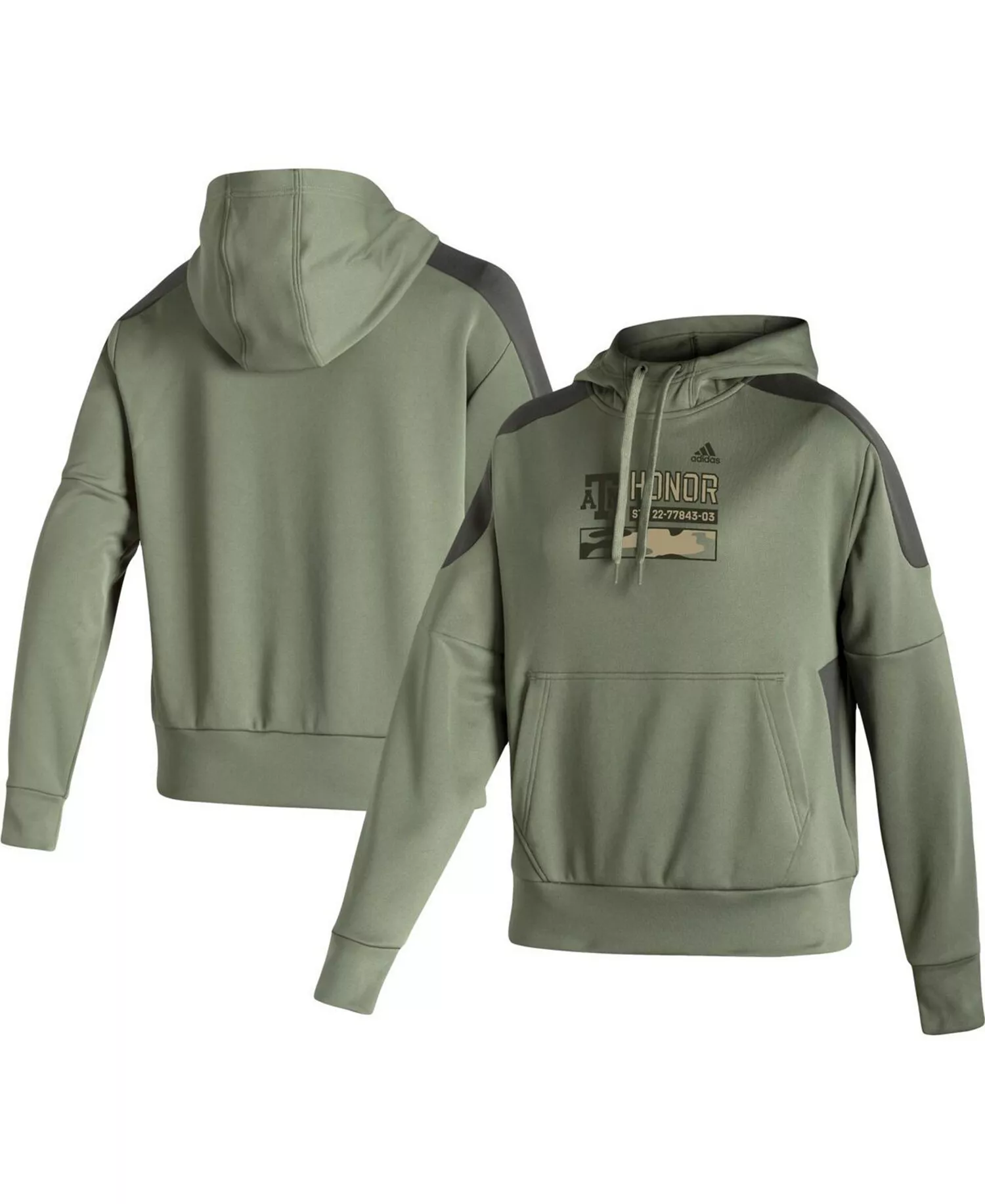 mni-b0cc6e38446810e9662f963f3cc41132 Women's Olive Texas A&M Aggies Salute to Service Military-Inspired Appreciation Pullover Hoodie