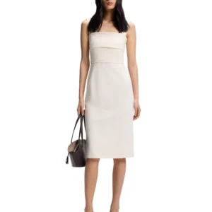 BOSS by Women's Slim-Fit Jersey Layered Detail Dress