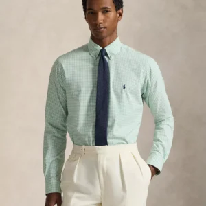 Men's Slim-Fit Gingham Stretch Shirt