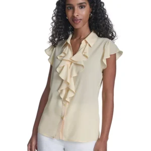 Women's Solid Short-Sleeve Top