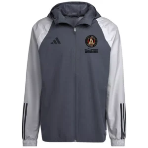 Men's Charcoal Atlanta United FC All-Weather Raglan Hoodie Full-Zip Jacket