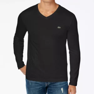 Men's V-Neck Casual Long Sleeve Jersey T-Shirt