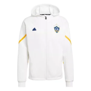 Men's  White LA Galaxy 2024 Anthem Travel Full-Zip Jacket
