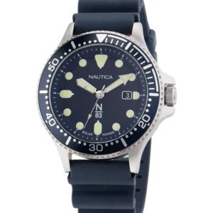 Men's Analog Blue Polyurethane Watch, 43mm