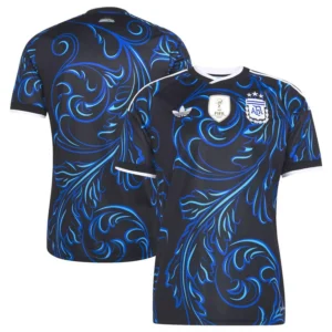 Men's Black Argentina National Team FIFA X World Cup 2026 Away Replica Jersey