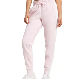 Women's Essentials Three Stripes Fleece Slim Pants