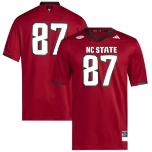 Men's #87 Red NC State Wolfpack Premier Jersey