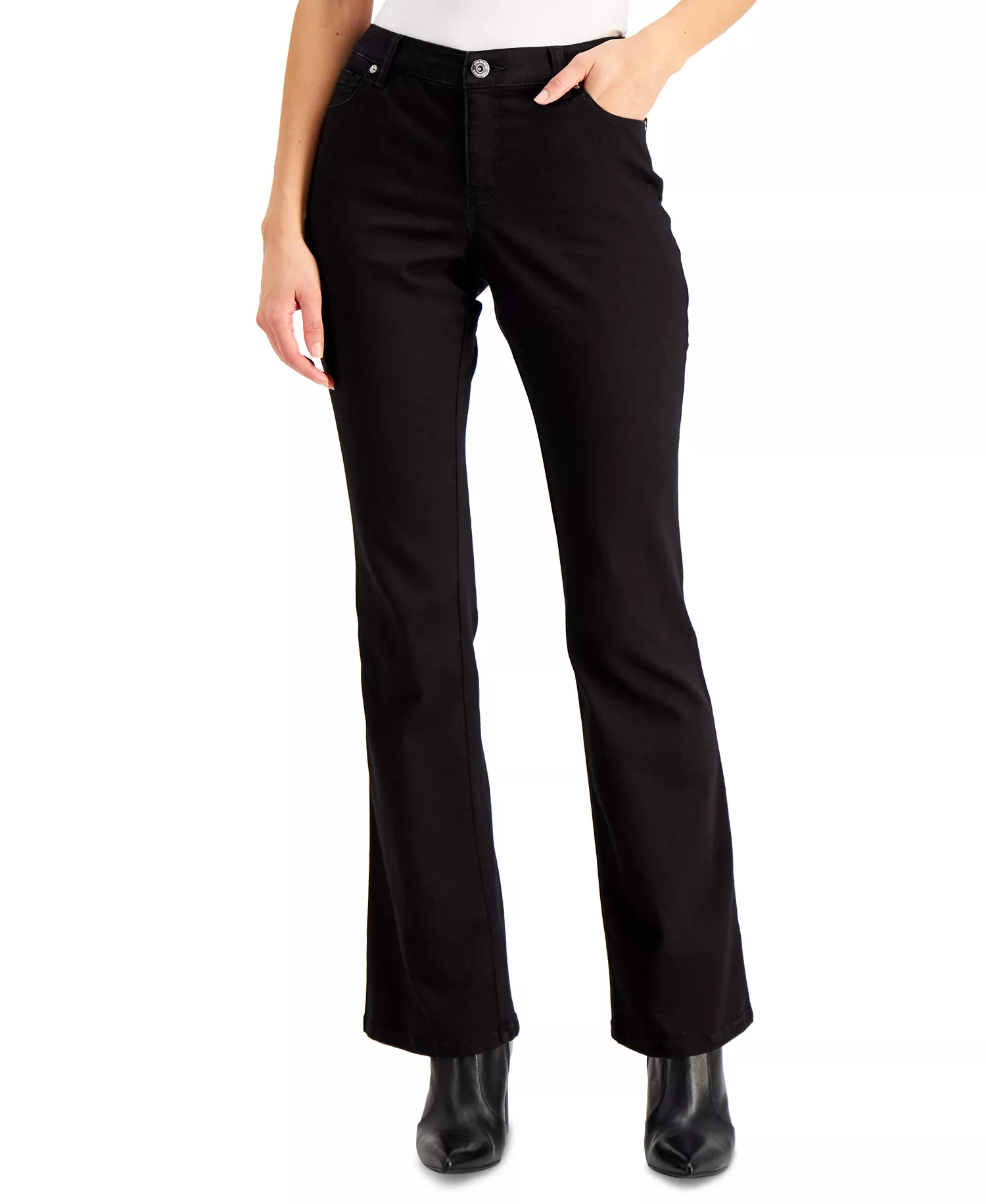mni-b54b5a048706eaec39393fa04f555b6c Petite Mid Rise Bootcut Jeans, Created for Macy's
