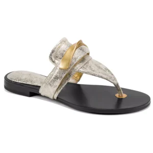 Women's Velvet Thong Flat Sandals