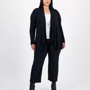 Plus Size Draped Cardigan, Created for Macy's
