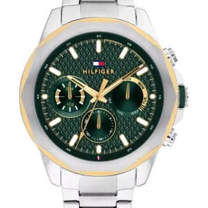 Men's Multifunction Silver-Tone Stainless Steel Bracelet Watch 46mm