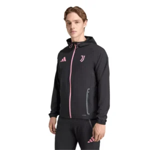 Men's Black Juventus 2025/26 Tiro Vis Tech Travel Jacket