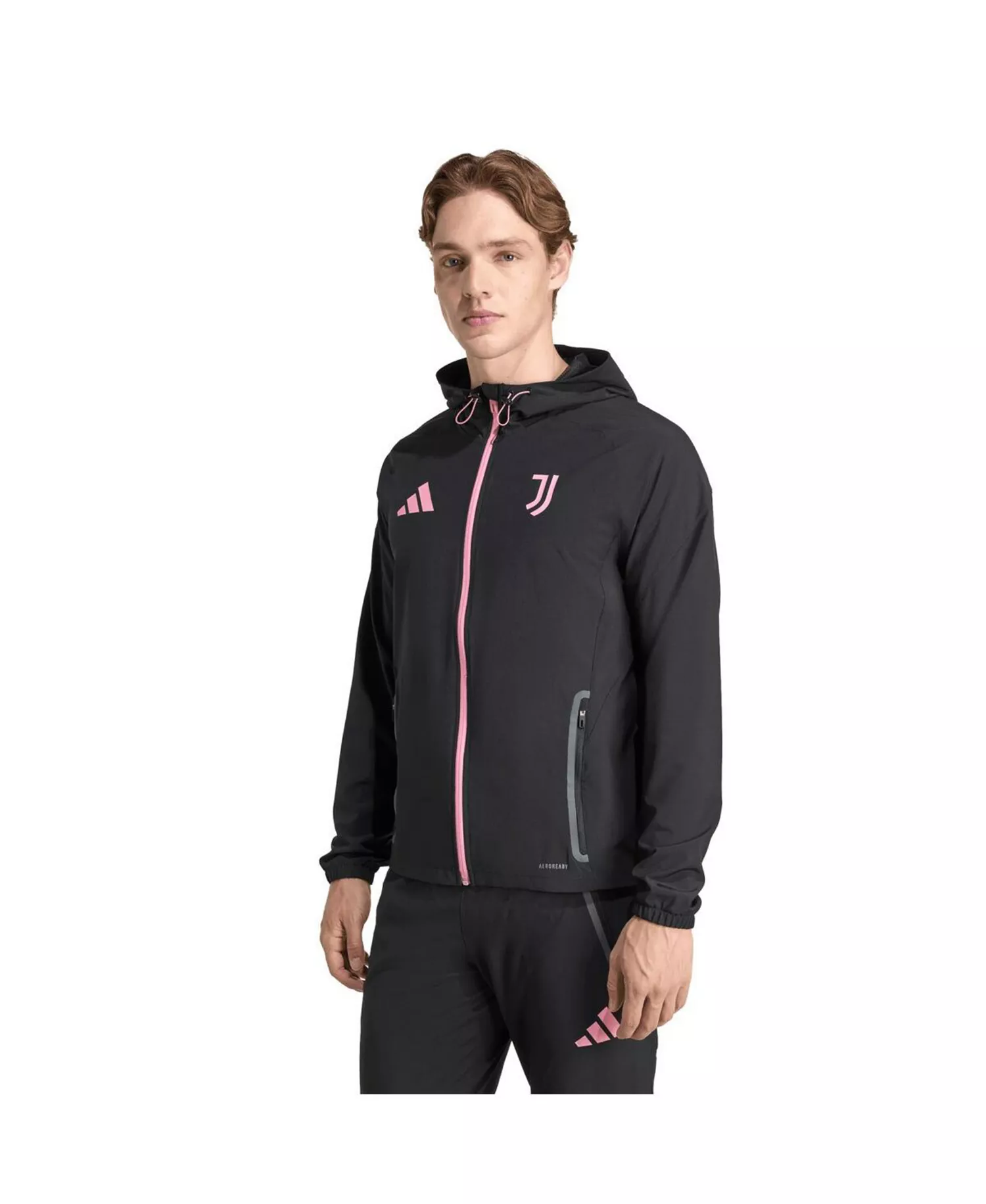 mni-b6d736442868ec9e5879a91bfcfc9ca5 Men's Black Juventus 2025/26 Tiro Vis Tech Travel Jacket