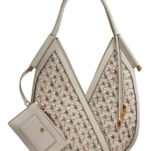 Baldwin Woven Grommet Shoulder Bag