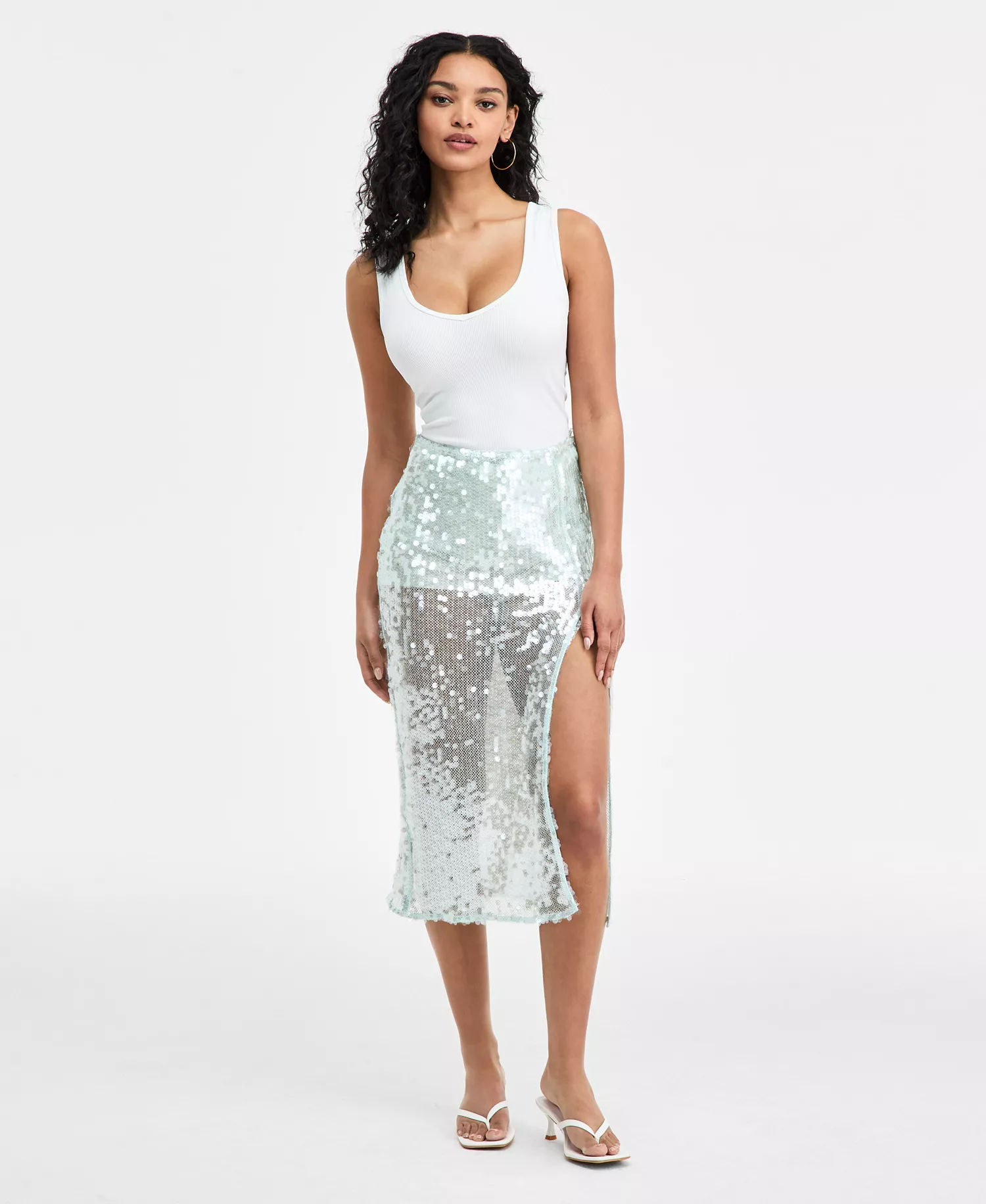mni-b872da15fd231c0aff7b670f2f6618e7 Women's Paillette Slip Skirt, Macy's Exclusive — изображение 3